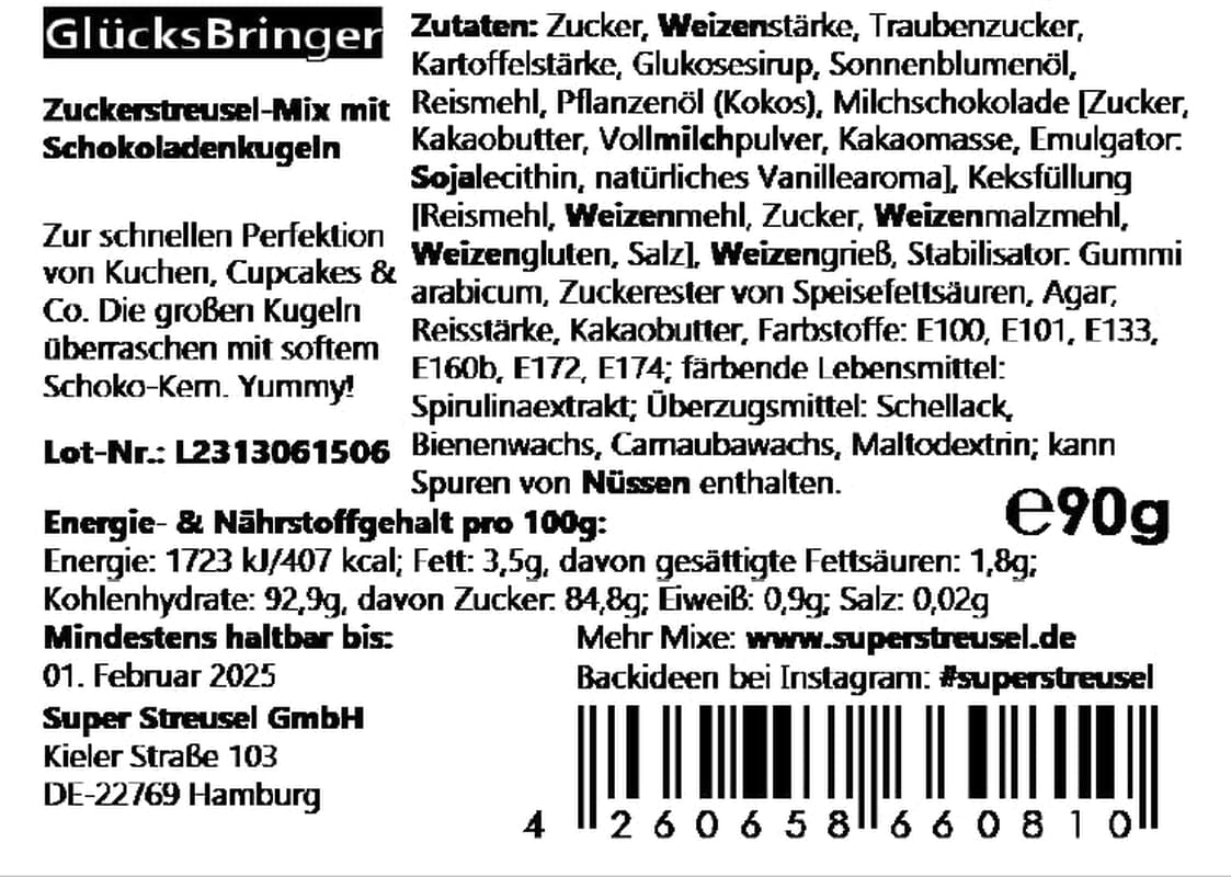 Super Streusel, Lucky Charms, Groene Suikerhagelslag, 90 gram Hagelslag Naty Shop