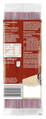 Bamboo Garden - Paarse Zoete Aardappelnoedels | Dunne noedels met een milde nootachtige smaak | Ideaal voor bowls en salades | Snel te bereiden zak van 250 g