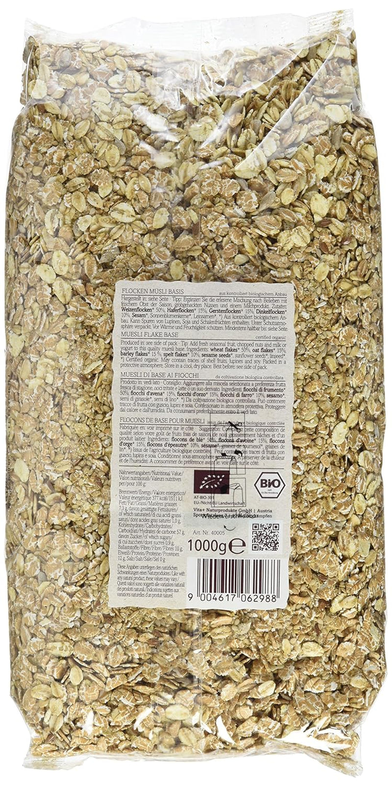 Verival Vlokken Muesli Basis - Biologisch, 6 Pak (6 x 1 kg)