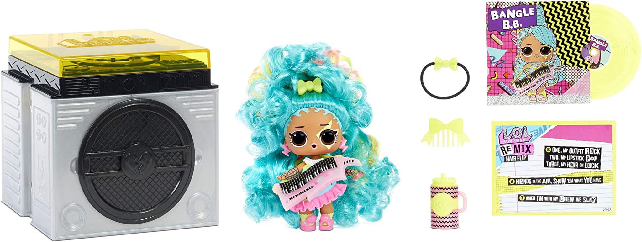 LOL. verrassing! 566977E7C Remix hairflip dolls - Collector's item - 15 verrassingen - Met haarkapje, accessoires en muziek Naty Shop Remix Hairflip Dolls