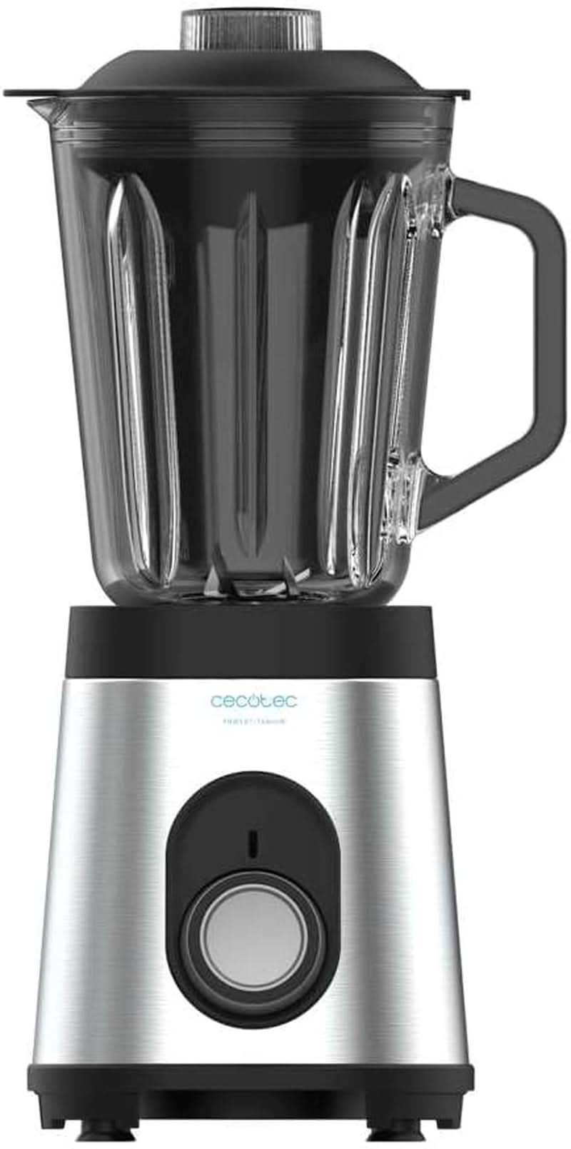 Cecotec Menger Glas Power Schwarz Titan 1000 INOX. 1000 W, Edelstahlgehäuse, 6-Blatt-Blatt Mit Schwarzer Titanbeschichtung, 1,5-L-Glaskrug, 5 Geschwindigkeiten [Energieeffizienzklasse a +] Keuken Naty Shop