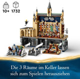 LEGO Harry Potter Kasteel Zweinstein: De Grote Zaal, verzamelspeelgoed met 11 minifiguren waaronder Hermelien Griffel, magisch cadeau voor jongens en meisjes 76435 Bouwsets Besuche in LEGO-Store