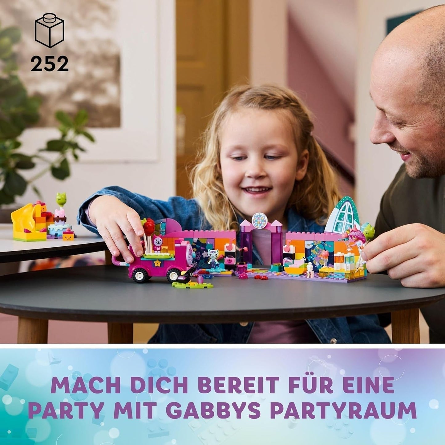 LEGO 4+ Gabby's poppenhuis Gabby's feestzaal, discospeelset met glijbaan en dierfiguren voor creatief rollenspel, cadeau voor meisjes en jongens vanaf 4 jaar 10797 Bouwsets Besuche den LEGO-Store