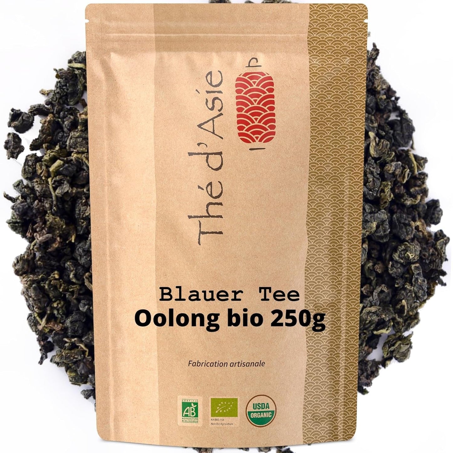 Khla - Bio Oolong Thee 100 G - Blauwe thee - Natuurlijke losse thee - Biologische Aziatische thee - Los en gesneden - Kruiden- en geïnfuseerde thee - Uit China