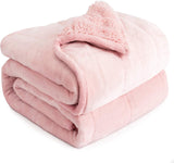 Cottonblue verzwaarde deken 6,8kg Queen size flanel Shaggy Sherpa verzwaarde deken voor volwassenen Comfortabele verzwaarde dekens voor rustgevend en ontspannend Zware dekbedden 152,4 X 203,2 Naty Shop Quilts & Quilts Roze 60 X 80 15 Lb
