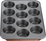 Tefal Airbake J2555014 Muffinform, Antihaftbeschichtung, Karbonstahl, Braun, 29 X 41 Cm Vormen en bakplaten Naty Shop