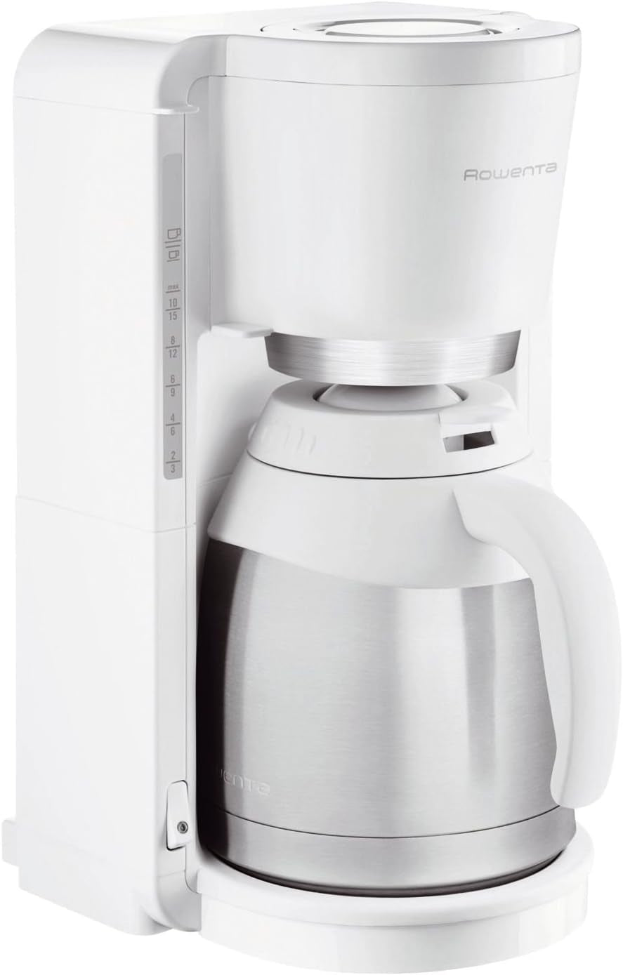 Filterkoffiezetapparaat Rowenta CT3811 Adagio Milano | Met roestvrijstalen thermische karaf | 10-15 kopjes | Automatische uitschakeling | Wit/roestvrij staal