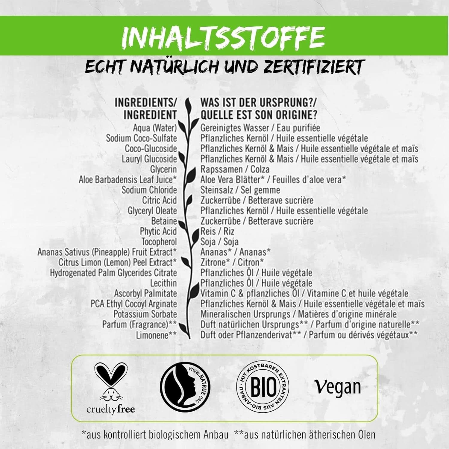SANTE Natural Cosmetics Verfrissende douchegel met citrusgeur, 950 ml Douche en bad Naty Shop