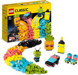 LEGO 11027 Classic Neon Creatieve bouwset, Brick Box Set, Bouwspeelgoed met modellen: auto, ananas, alien, rolschaatsen, figuren en meer, voor kinderen vanaf 5 jaar Bouwsets Besuche den LEGO-Store Single