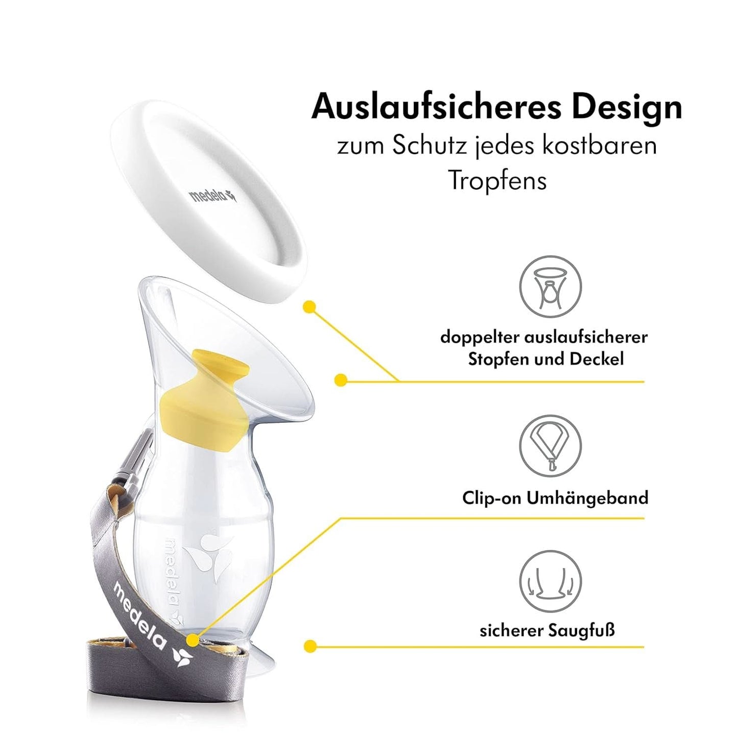 Medela Moedermelkverzamelaar van siliconen Voedings- en borstvoedingsaccessoires Bebe Naty Shop
