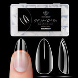 Modelones nageltips 510-delig - volledig dekkende nageltipsset, geltipsset, pre-polijst PMMA-hars nageltips, kunstnagels voor lijm op nail art DIY, korte Squoval