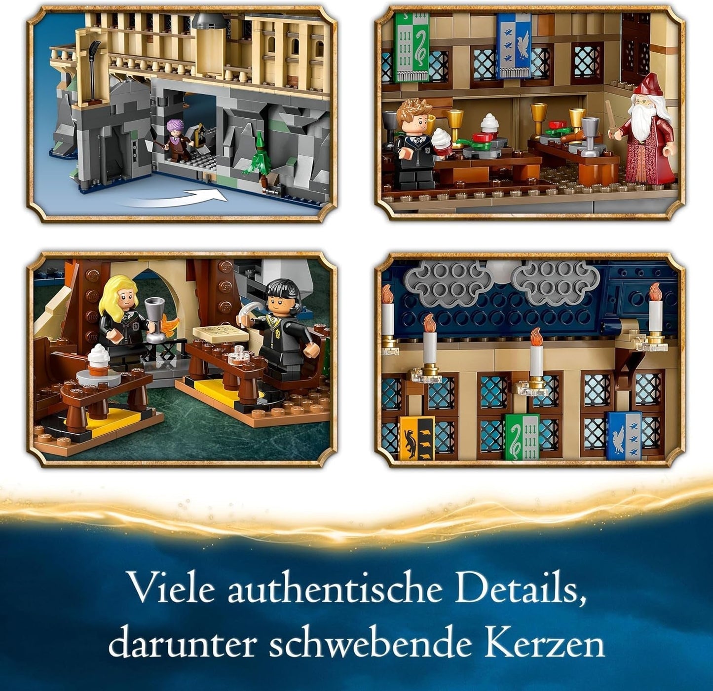 LEGO Harry Potter Kasteel Zweinstein: De Grote Zaal, verzamelspeelgoed met 11 minifiguren waaronder Hermelien Griffel, magisch cadeau voor jongens en meisjes 76435 Bouwsets Besuche in LEGO-Store