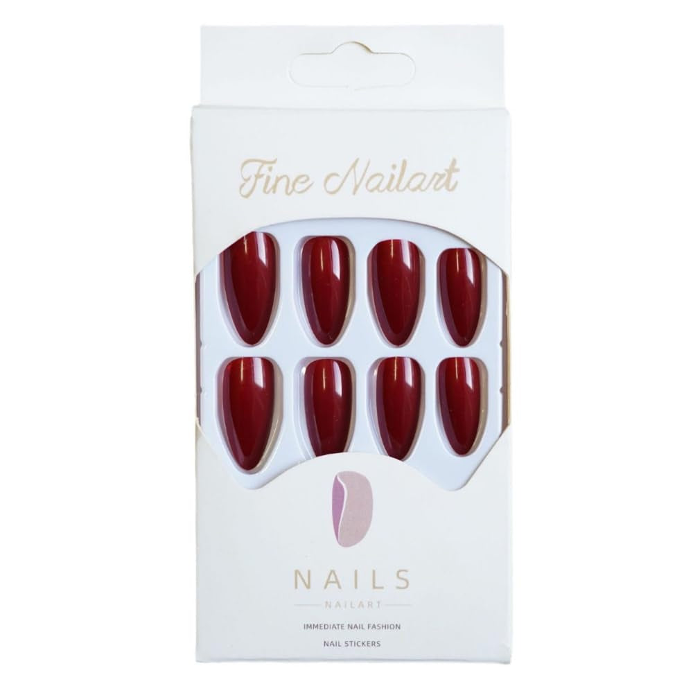 Kunstnagels, Franse amandel, Lang, Kunstnagels met lijm, Voor dames, Meisjes, Accessoires of cadeau-idee, Voor bruiloft, verjaardag, Kerstmis, Valentijnsdag