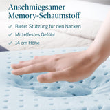 LUCID memory foam kussen met gel 40x60 cm - ademend - verkoelend effect - wasbare hoes - Oeko-Tex gecertificeerd kussen, wit
