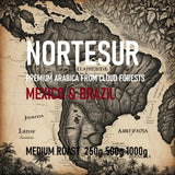 Norte Sur koffie, sterke koffie voor dagelijks malen. 100% Arabica uit Mexico en Brazilië.