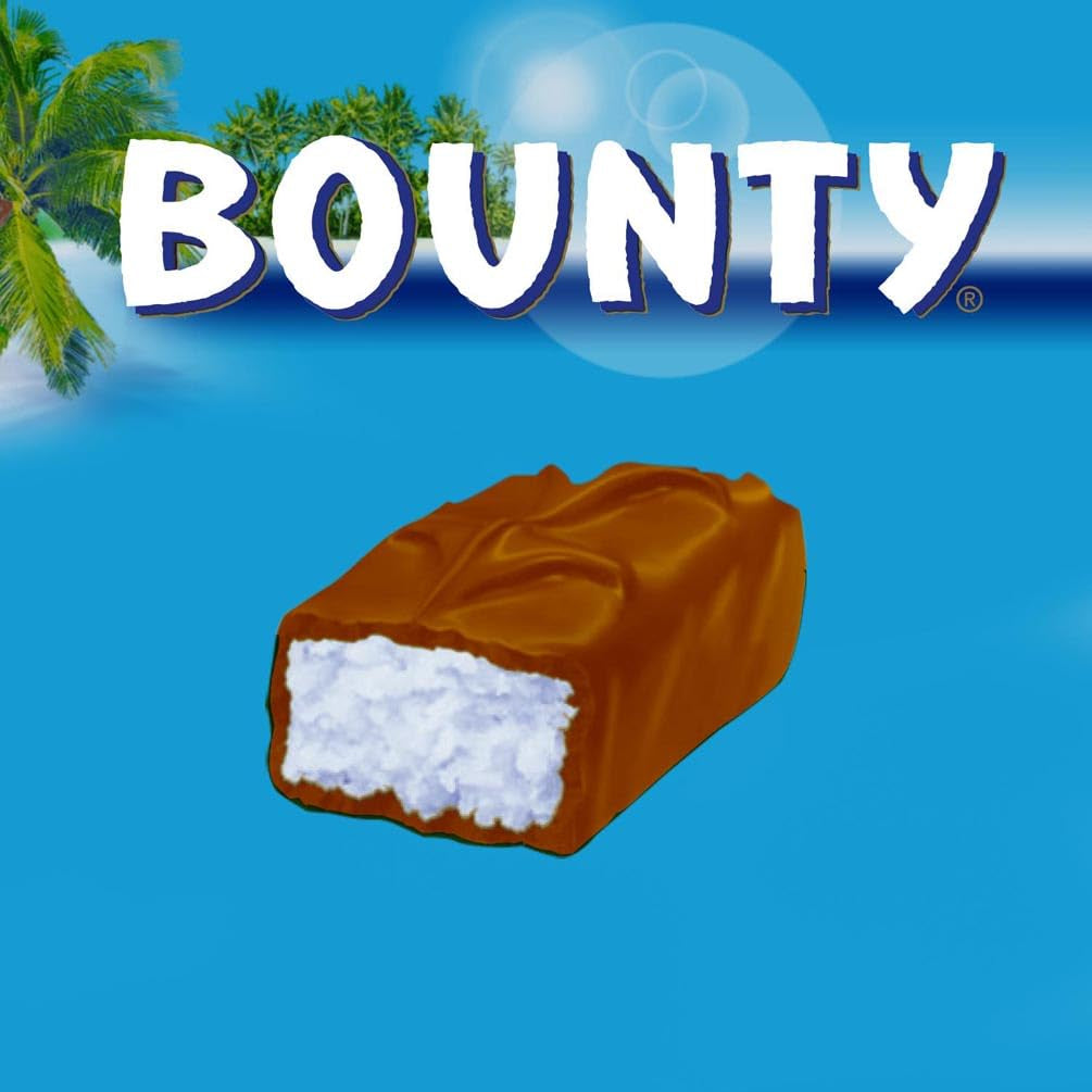 Bounty Chocoladerepen Kokoschocoladesmaak 24 repen in een verpakking (24 x 57 g)