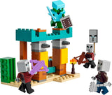 LEGO Minecraft The Illager Desert Patrol videogameset voor kinderen, buitenpost minispeelgoed en drie minifiguren, waaronder Plunderer, Dienaar en Cactus Knight 21267 Bouwsets