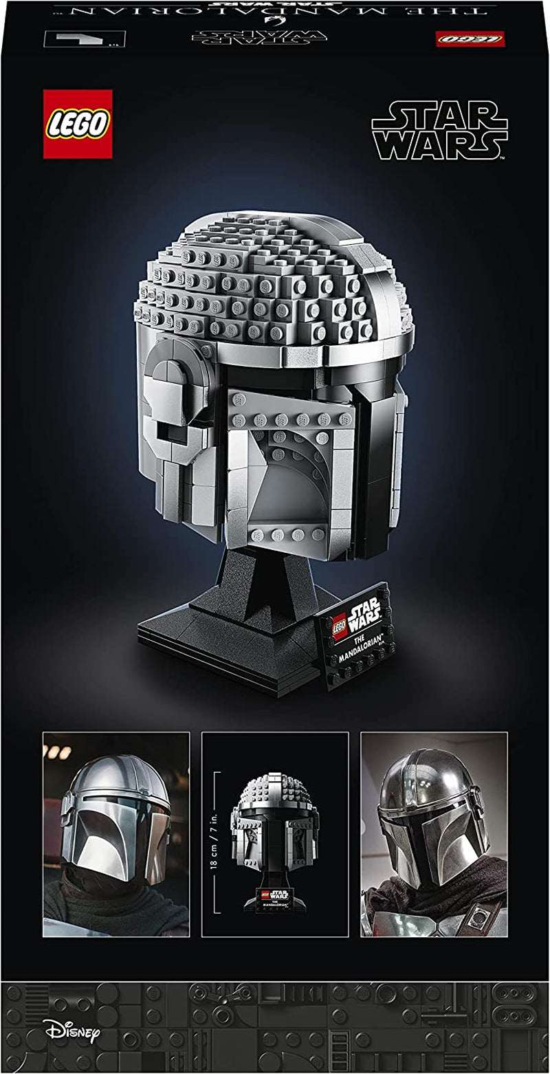 LEGO Star Wars Mandalorian helmmodel, collectie kamerdecoratie en een prachtig cadeau voor volwassenen, bouwpakket, mannen, vrouwen, moeder, vader, cadeau-idee voor de collectie 75328 Bouwsets Besuche in LEGO-Store