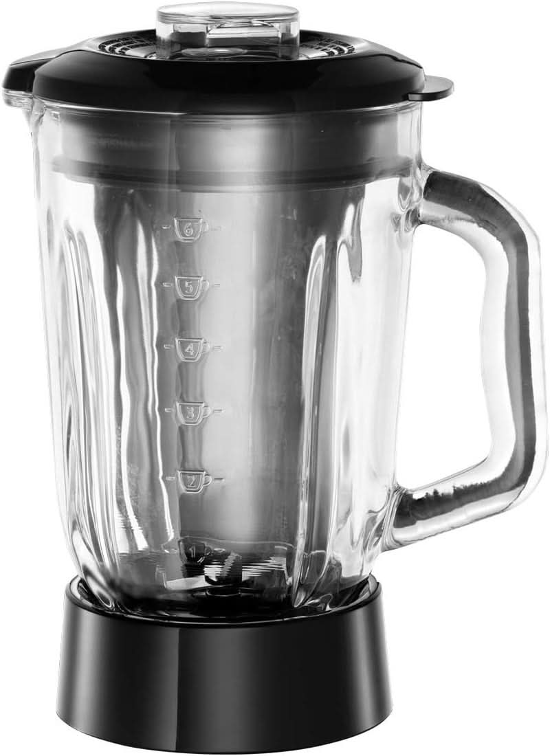 Russell Hobbs Standmixer [1.5L Glasbehälter] Matt Schwarz (Starker 0.9PS Motor, Impuls-/Ice-Crush-Funktion, Edelstahlmesser, Bpa-Frei Mixer, Elektrischer Zerkleinerer, Smoothie-Maker) 24722-56 Keuken Naty Shop