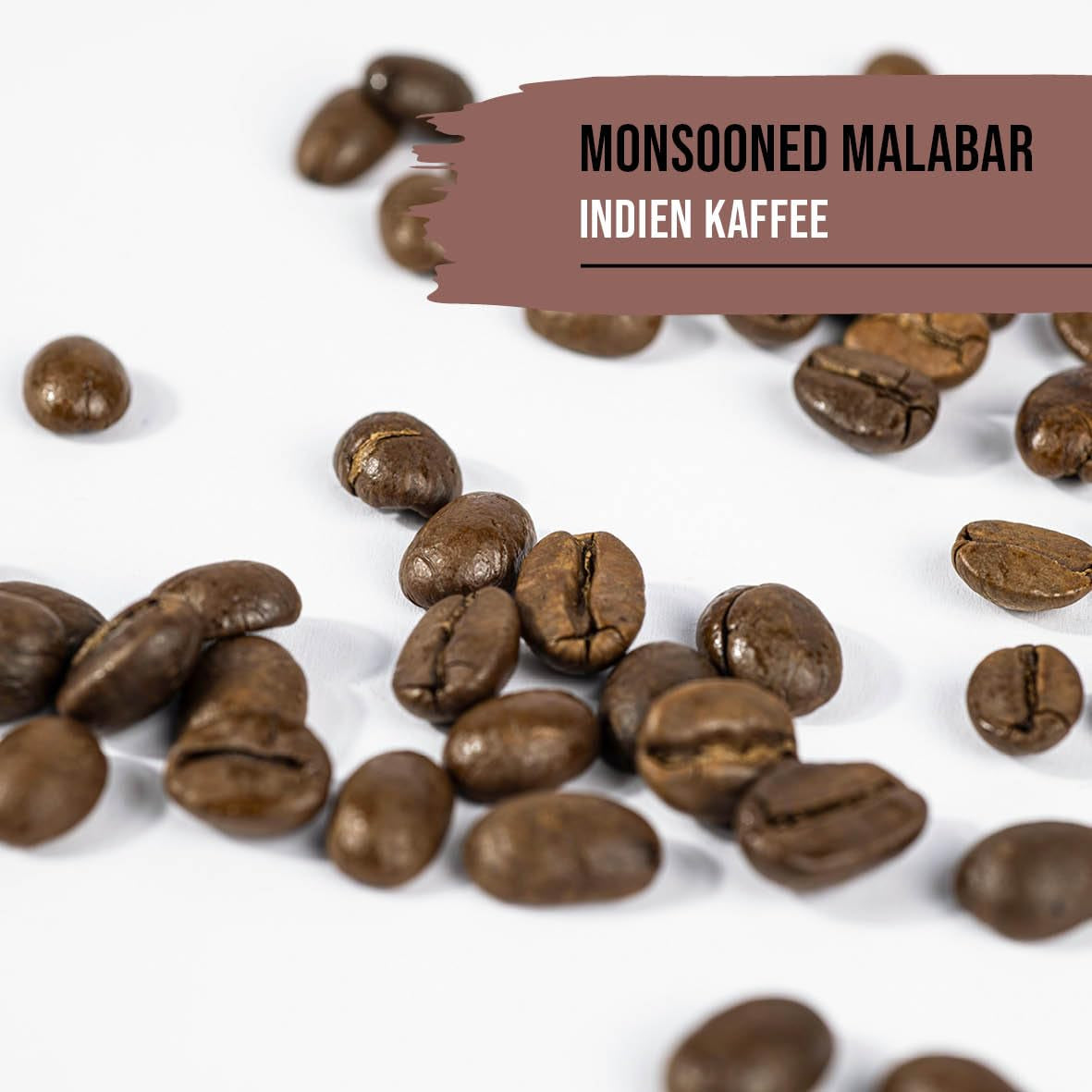 STARKER TOBAK Monsooned Malabar-koffie, hele bonen, handgebrand - medium gebrand, India, 100% Arabica, geschikt voor filterkoffie, Franse pers, volautomatische koffiezetapparaten, zacht voor de maag - extra lage zuurgraad