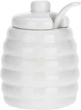 la Porcellana "Huishoudelijke suikerpot met lepel, geschenkdoos, wit"