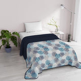 Fantasie Italiaans beddengoed Microvezel Zomer 1,5 bedden Murrine Quilts & Quilts Naty Shop Blauwe douchemutsen 1 Posto E Mezzo
