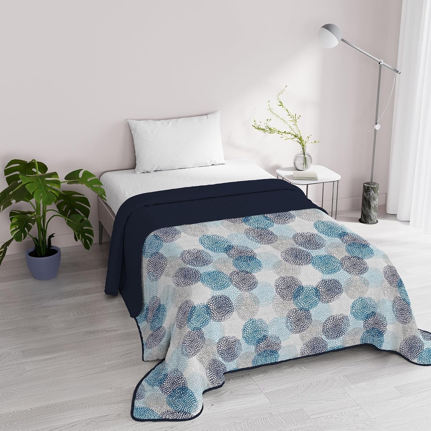 Fantasie Italiaans beddengoed Microvezel Zomer 1,5 bedden Murrine Quilts & Quilts Naty Shop Blauwe douchemutsen 1 Posto E Mezzo
