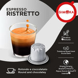 Gimoka Kaffeekapseln Espresso Ristretto, Intensität 11/13-100 Kapsel aus Aluminium - Compatibel met Nespresso* Haushalts-Espressomaschinen - 100 Stück (10 x 10 Getränke) - Hergestellt in Italien