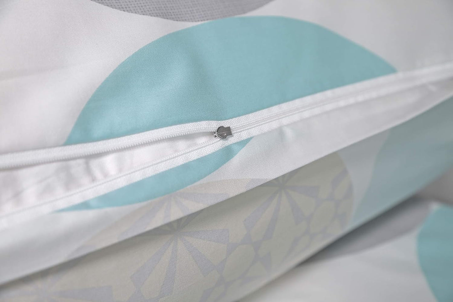 Bierbaum beddengoed, maco-satijn, Designed in Germany, model 6383 turquoise 02, 155X220 Cm + 80X80 Cm, comfortmaat Bedden en dekens Besuche den Bierbaum-Store