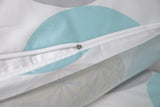 Bierbaum beddengoed, maco-satijn, Designed in Germany, model 6383 turquoise 02, 155X220 Cm + 80X80 Cm, comfortmaat Bedden en dekens Besuche den Bierbaum-Store