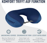 Sea to Summit - Eros Premium lendensteunkussen - Opblaasbaar steunkussen - Rugverlichting - 50D polyester materiaal - Compacte reistas - Service, reizen en auto-excursies - Marineblauw - 93g