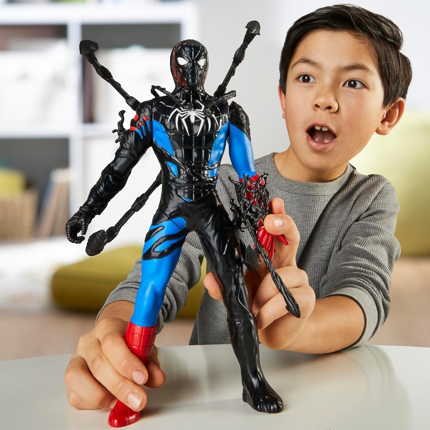 Marvel Spider-Man Venomversus Spider-Man Color Changer-actiefiguur met accessoire Actiefiguren Naty Shop
