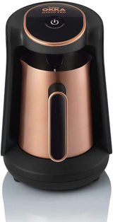 Arzum Okka Minio Turks koffiezetapparaat, Moka, 1-4 kopjes, 300 ml roestvrijstalen pot, morsbescherming, slim zetsysteem, wasbare pot, 480 W, koper