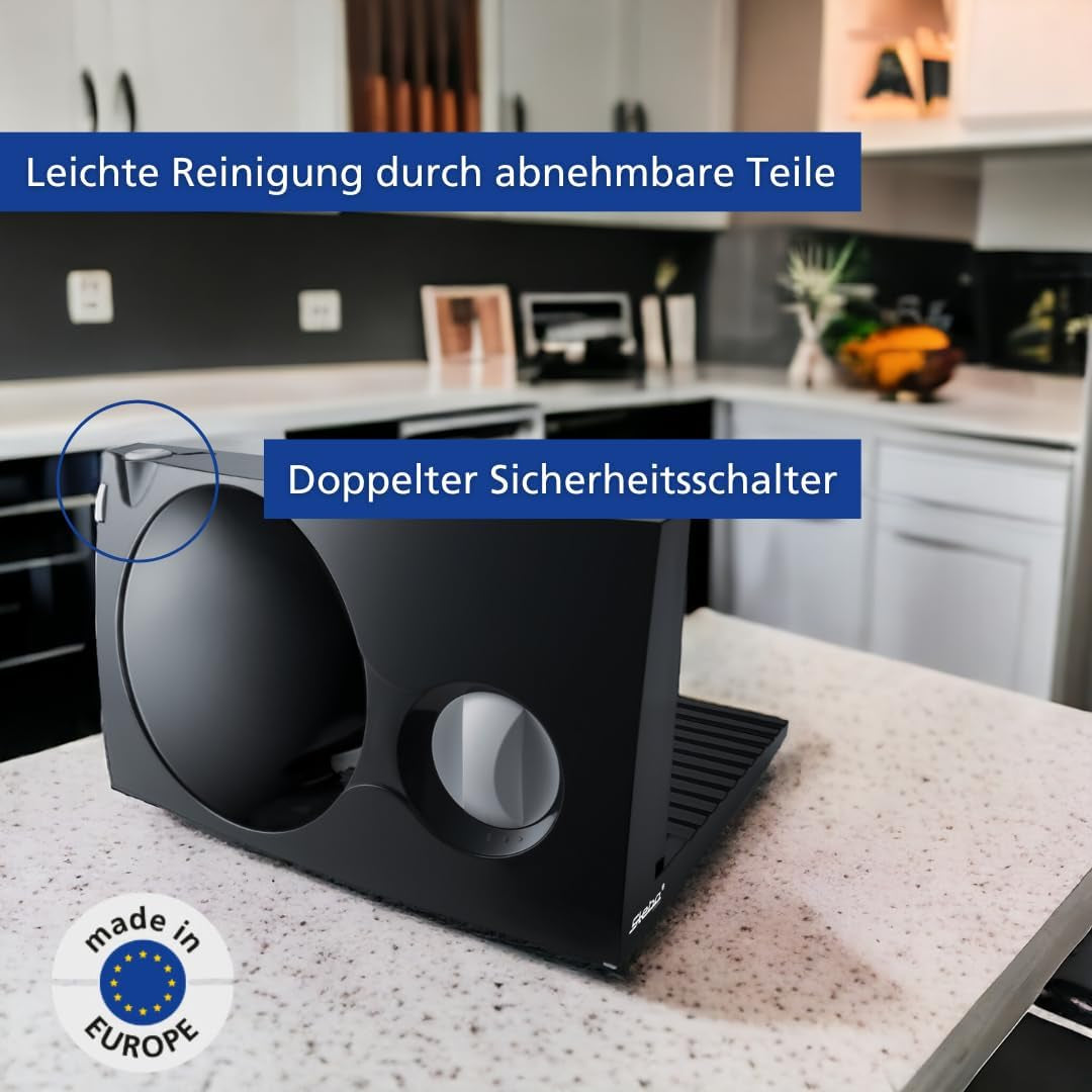 Steba multifunctionele snijmachine, instelbare snijdikte tot 17 mm, handbescherming Rasnite en Naty Shop Snijmachines