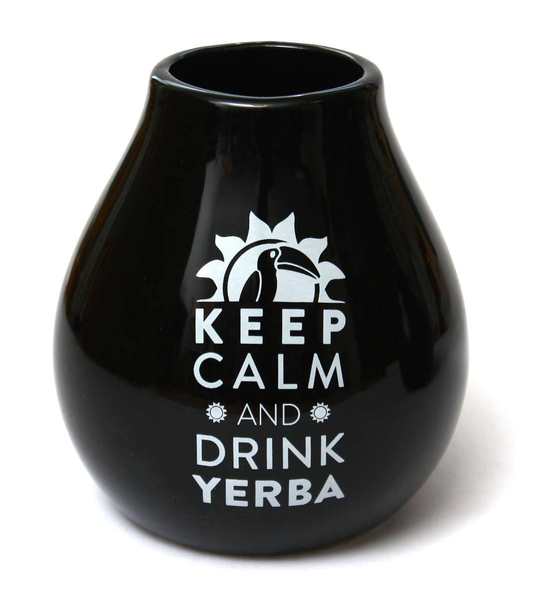 Yerba Mate Theeset voor Twee 150G | Mate thee met guarana en fruit | Losse blad Yerba Mate thee | Zwarte Matte Keramische Beker 350 ml | Stalen rietje Bombilla Liza 19 cm