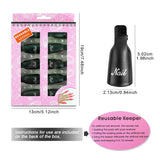 Hanyousheng Nagellackentferner Clips, Nagel Clips, 10 Stück Schwarz Nagelclips, Nagel Klammer, Nails Art Gel Cap, Losweken Clip Cap UV Gel Poliermittel Entferner Wrap Nail Tool