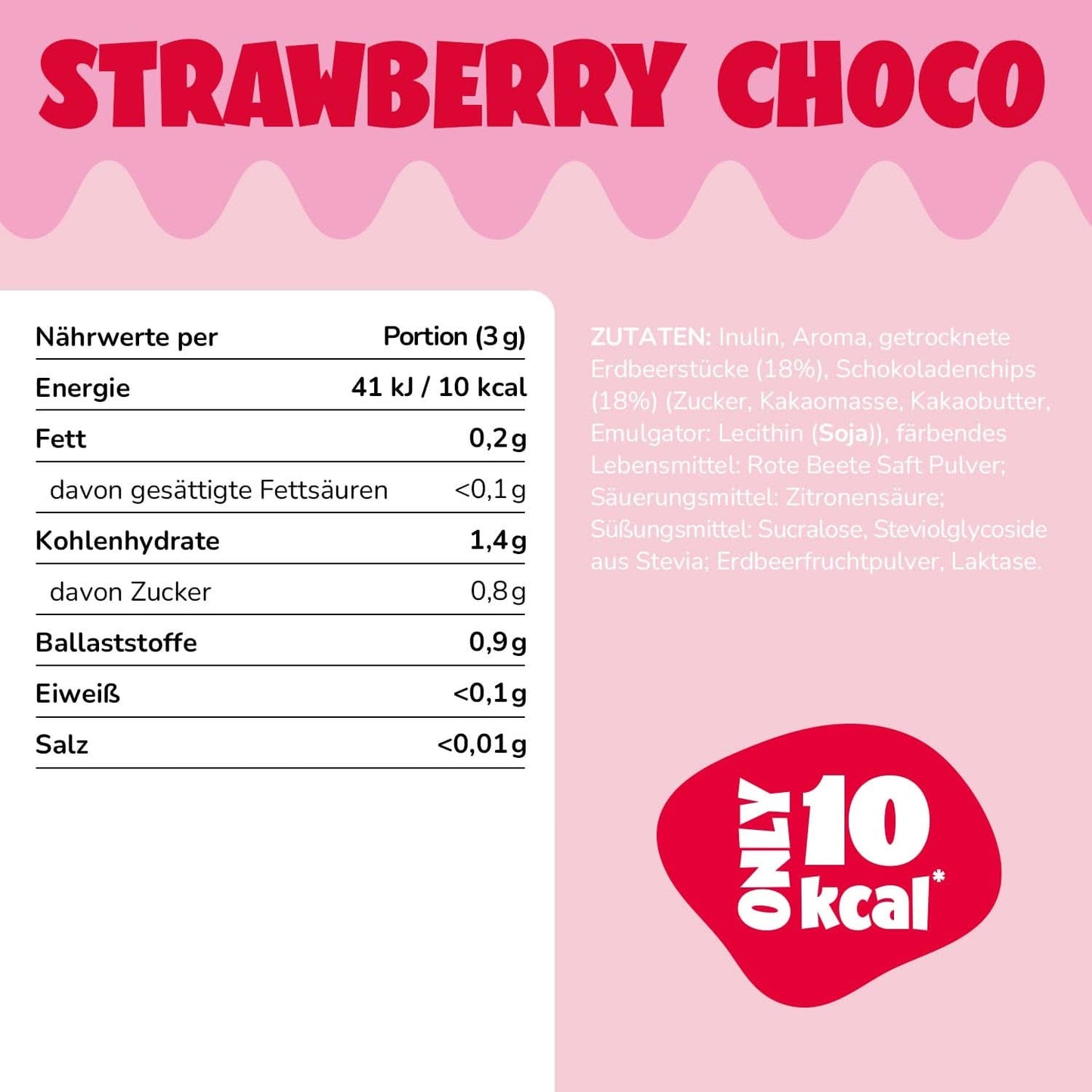 Ahead Flavour Poeder, Aardbei Chocolade 250 gram, 83 porties Flavours Naty Shop