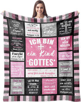 ZQYMM Christelijke cadeaus voor dames Heren, Doop-/bevestigingscadeaus voor meisjes/jongens, Inspirerend/religieus, Katholieke spirituele cadeaus, Verjaardagscadeaus voor christenen ZQYMM Bedden en dekens Roze 150*220cm