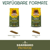 PASTASOLE, Penne Rigate met Hartweizengrieß aus 100% italienische Anbau und Sonnenblumenkernmehl - 500g - Hoog eiwit, laag koolhydraat, Hoger ballaststoffgehalt