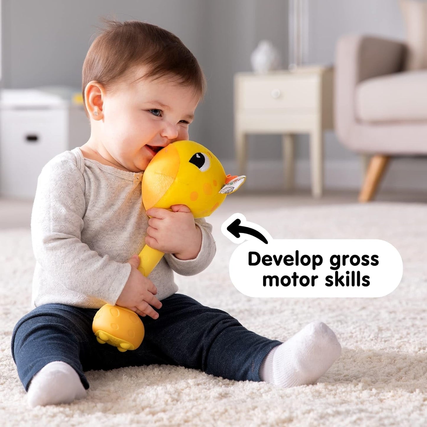 Lamaze L27471 Crazy Giraffe, pasgeboren speelgoed, gekleurd babysensorisch speelgoed, cadeau voor nieuwe ouders, ontwikkelingsspeelgoed voor jongens en meisjes vanaf 12 maanden babyspeelgoed Naty Shop