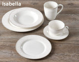 Ritzenhoff & Breker Isabella koffieservies, 18-delig, fijn porselein, wit met ornamenten, 37 x 26 x 25 cm