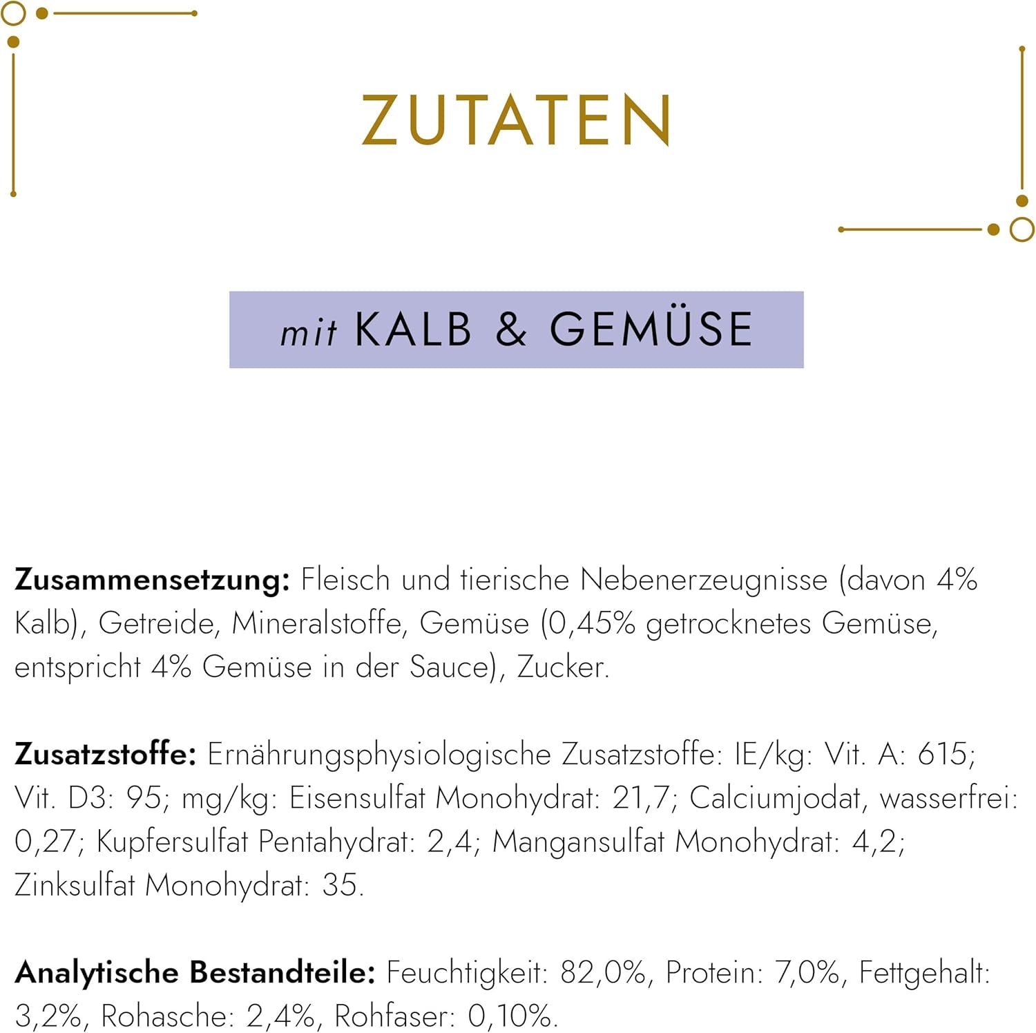 Gourmet Gold Malse stukjes in groentesaus Kalfsvlees en groente Nat kattenvoer, 12 stuks (12 x 85 g)