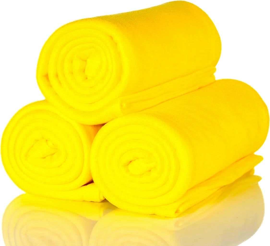 ALCLEAR 3 stuks Oeko Tex fleece dekens, kleur: antraciet, groot formaat 130X160 Cm, ruim 200 G/M2, bankdeken bankdeken deken woonkamerdeken, picknickdeken bankspreideken bedden en dekens Besuche den ALCLEAR-Store Geel 3 stuks 130X160 Cm