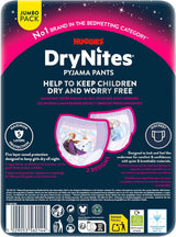 Huggies DryNites superabsorberende nachtluiers voor meisjes 3-4 jaar (12-21 kg) 4 x 16 stuks (totaal 64 stuks) Maandelijks pantypakket