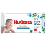 Huggies natuurlijk biologisch afbreekbare vochtige doekjes voor gevoelige baby's, 8 x 48 doekjes, bulkverpakking