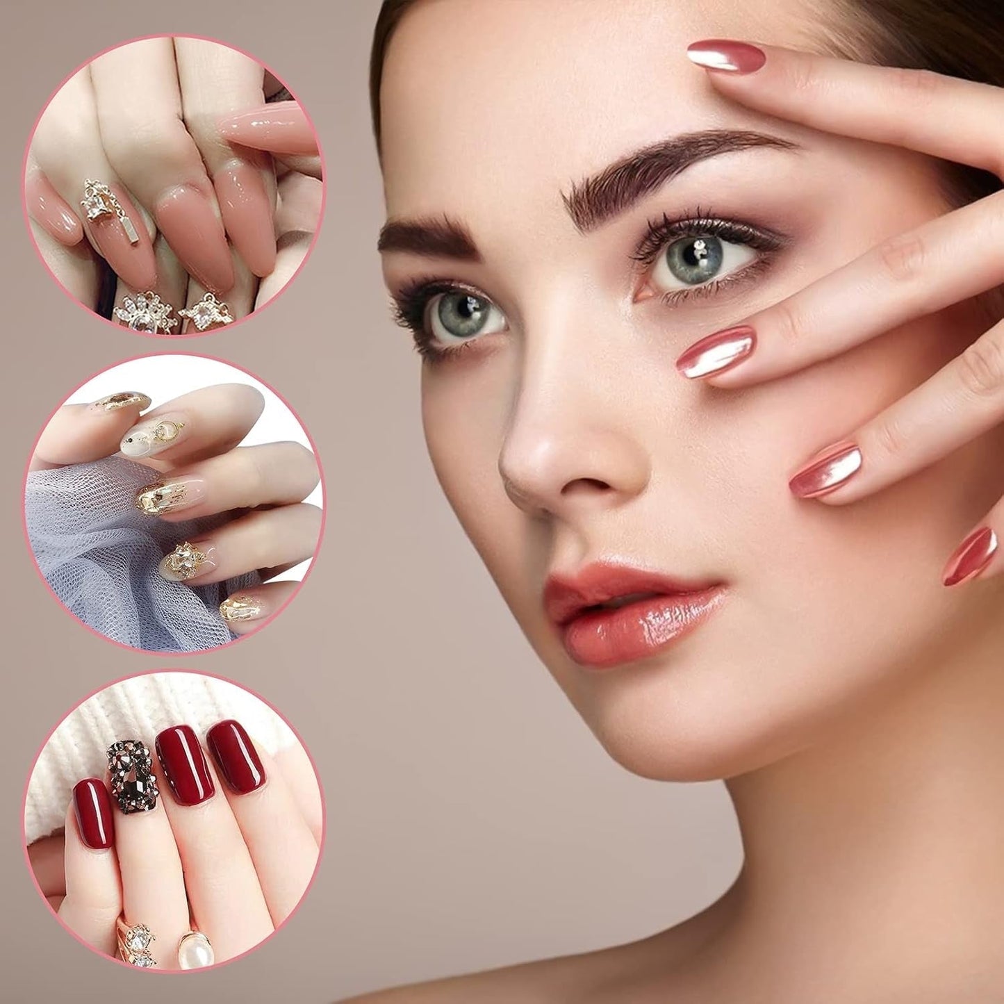 Nagelclips, manicureclips, doorzichtige nagelclips, doorzichtige polygelclips, snelbouw nagelverlengingen, gelassistent, 10 stuks