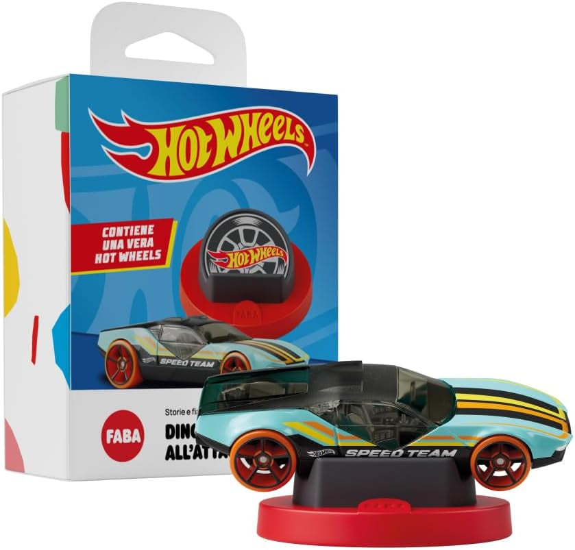 Hot Wheels dinosaurusaanval geluidsfiguur - verhalen en geluidsverhalen voor jongens en meisjes van 3-5 jaar oud, speelgoed met educatieve inhoud, Italiaanse versie Jucarii Bebe Naty Shop