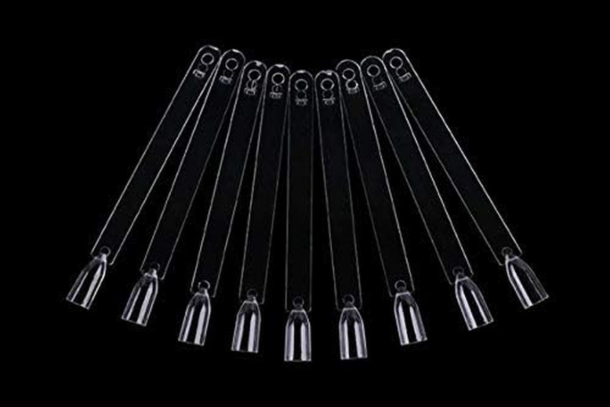 50st Nail Art Tip Ringen, Kleur Heldere Platen, Nagellak Display Ring Sticks, Nagelsalon Praktijk, Nagel Tip Display voor DIY Nail Art Display en Oefening