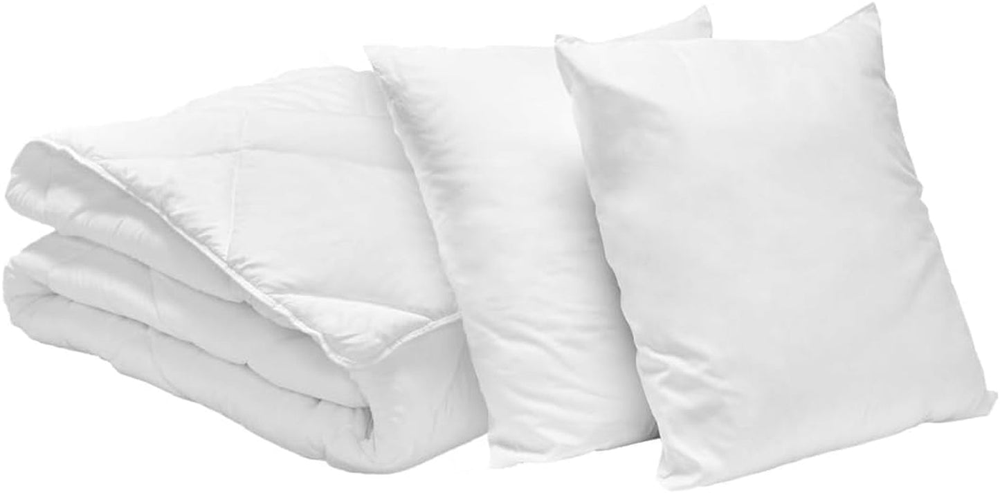 Bleu Calin Pack dekbed 1 persoon 140X200 Cm + 1 kussen 60X60 Cm, 95° wasbaar Dekbedden en dekbedden Naty Shop 220 X 240 Cm 2 kussens