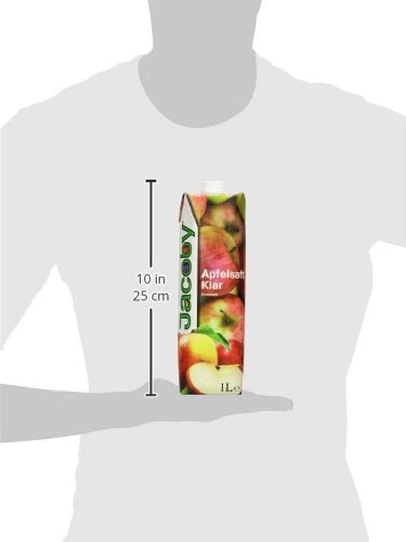 Jacoby 100% helder appelsap, 6 x 1 liter Alcoholvrije dranken Naty Shop